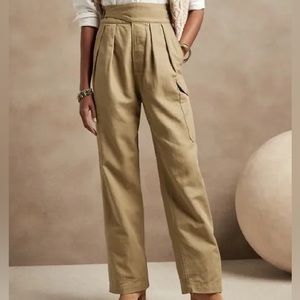 High-Waisted Tan Women's Pants